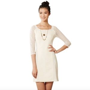 Bordeaux Anthropologie Frosted Lace Dress
